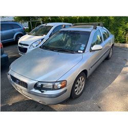 2002 VOLVO S60 4 DOOR GREY VIN #YV1RS61R222158598