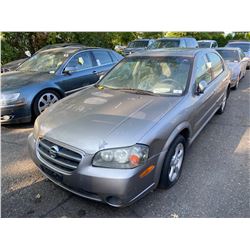 2002 NISSAN MAXIMA 4 DOOR GREY VIN#JNIDA31D82T441431