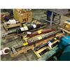 Image 1 : PAIR OF ROYAL  HYDRAULIC CYLINDERS, PAIR OF 8" X 46" RUBBER CONVEYOR ROLLERS & HEAVY DUTY DRIVE