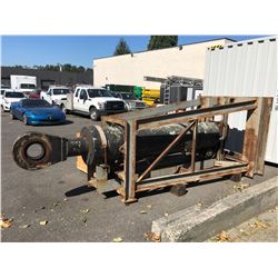 LARGE INDUSTRIAL DEMAG HYDRAULIC CYLINDER ON TRANSPORT STAND