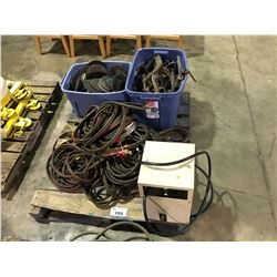 PALLET OF ASSORTED TORCH HOSES, C-CLAMPS & GRINDING DISCS