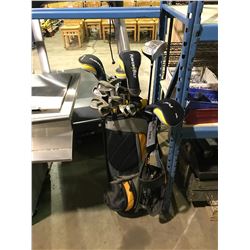 YELLOW GOLF BAG WITH DYNASTY PLUS GOLF CLUBS