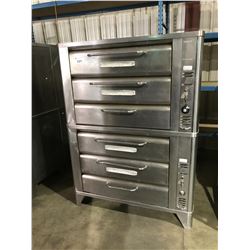 BLODGETT 6 DOOR STAINLESS STEEL COMMERCIAL NATURAL GAS PIZZA OVEN