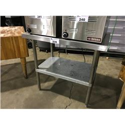 24 W X 36 L X 35 H STAINLESS STEEL PREPARATION TABLE