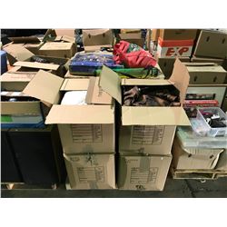 PALLET OF ASSORTED STORAGE LOCKER CLOTHING AND MISC.