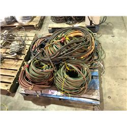 PALLET OF ASSORTED WELDING CABLE & TORCH HOSES