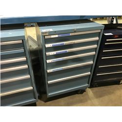 BLUE 6 DRAWER LISTA TOOL CABINET & CONTENTS ( DOLLIE NOT INCLUDED )