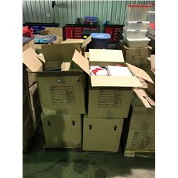 PALLET OF ASSORTED STORAGE LOCKER KITCHENWARES AND MISC.