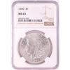 Image 1 : 1890 $1 Morgan Silver Dollar Coin NGC MS63
