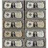 Image 1 : Lot of (10) 1928 $1 Funnyback Silver Certificate Notes