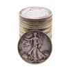 Image 1 : Roll of (20) Mixed Date 1940's Walking Liberty Half Dollar Coins