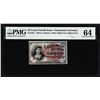 Image 1 : 1863 Ten Cents Fourth Issue Fractional Note Fr.1261 PMG Choice Uncirculated 64
