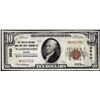 Image 1 : 1929 $10 Peoples Bank & Trust of Washington, Indiana CH# 3842 National Currency Note