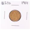 Image 1 : 1901 $2 1/2 Liberty Head Quarter Eagle Gold Coin