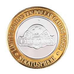 .999 Silver Stratosphere Las Vegas, NV $10 Casino Limited Edition Gaming Token