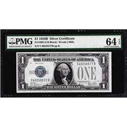 1928B $1 Funnyback Silver Certificate Note PMG Choice Uncirculated 64EPQ