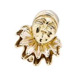 14KT Yellow and White Gold Crying Harlequin Pin/Pendant