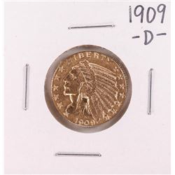 1909-D $5 Indian Head Half Eagle Gold Coin