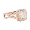 Image 1 : 14KT Rose Gold 1.64 ctw Diamond Ring