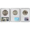 Image 2 : Lot of 1945-D to 1947-D Walking Liberty Half Dollar Coins NGC MS65