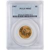 Image 1 : 1907 $5 Liberty Head Half Eagle Gold Coin PCGS MS62