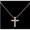Image 1 : 14KT Rose Gold 8.14 ctw Diamond Pendant with Chain