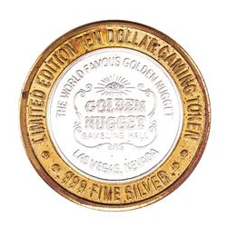 .999 Silver Golden Nugget Las Vegas, Nevada $10 Casino Limited Edition Gaming Token