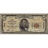 Image 1 : 1929 $5 Central National Bank of Oakland, CA CH# 9502 National Currency Note