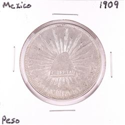 1909 Mexico Un Peso Silver Coin