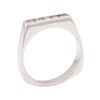 Image 4 : Platinum 0.40 ctw Diamond Flat Top Ring