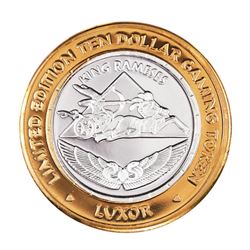 .999 Fine Silver Luxor Las Vegas, Nevada $10 Limited Edition Gaming Token