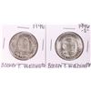 Image 1 : Lot of 1946 & 1946-S Booker T. Washington Commemorative Half Dollar Coins