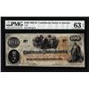 Image 1 : 1862 $100 Confederate States of America Note T-41 PMG Choice Uncirculated 63EPQ