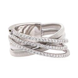 14KT White Gold 0.57 ctw Diamond Band