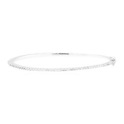 14KT White Gold 1.00 ctw Diamond Bangle Bracelet