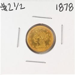 1878 $2 1/2 Liberty Head Quarter Eagle Gold Coin