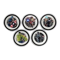 Set of (5) 2015 Niue $2 Proof Avengers Age of Ultron Silver Coins