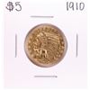 Image 1 : 1910 $5 Indian Head Half Eagle Gold Coin