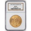 Image 1 : 1907 $20 St. Gaudens Double Eagle Gold Coin NGC MS63