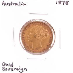 1878 Australia Sovereign Gold Coin