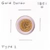 Image 1 : 1851-O $1 Type 1 Liberty Head Gold Coin