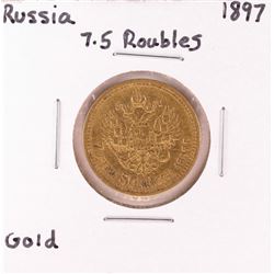 1897 Russia 7.5 Roubles Gold Coin