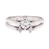 Image 2 : 14KT White Gold 0.40 ctw Diamond Wedding Set