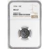 Image 1 : 1954 Roosevelt Dime Coin NGC MS67 Nice Toning