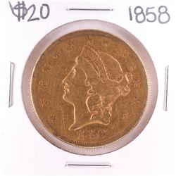 1858 $20 Liberty Head Double Eagle Gold Coin