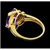 Image 3 : 14KT Yellow Gold Ladies 7.00 ctw Amethyst Ring