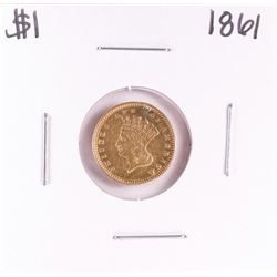 1860 $1 Indian Princess Head Gold Dollar Coin