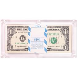 Pack of (100) 1999 $1 Federal Reserve STAR Notes Richmond in Capital Holder