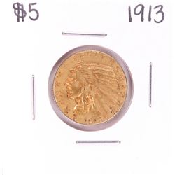 1913 $5 Indian Head Half Eagle Gold Coin