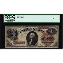 1880 $1 Legal Tender Note Fr.28 PCGS Fine 15